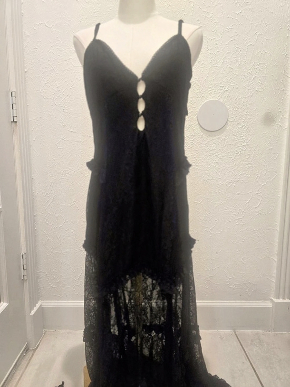 Current Mood XXL Black Lace Vampyre Goth Maxi Dress